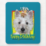 Birthday Cupcake - Westie - Tank Mouse Pads