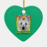 Birthday Cupcake - Westie - Tank Christmas Tree Ornament