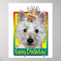 Birthday Cupcake - Westie - Tank Poster