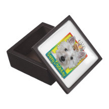 Birthday Cupcake - Westie - Tank Premium Trinket Boxes