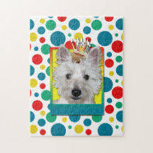 Birthday Cupcake - Westie - Tank Puzzle