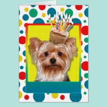 Birthday Cupcake - Yorkshire Terrier cards