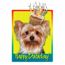 Birthday Cupcake - Yorkshire Terrier Cut Outs