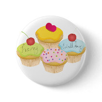 Birthday Cupcakes Pins