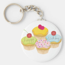 Birthday Cupcakes Keychains