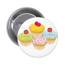 Birthday Cupcakes Pins