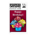 Birthday Cupcakes postage by FredzCards Birthday Cupcakes postage