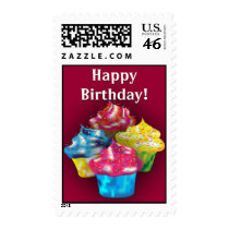 Birthday Cupcakes postage