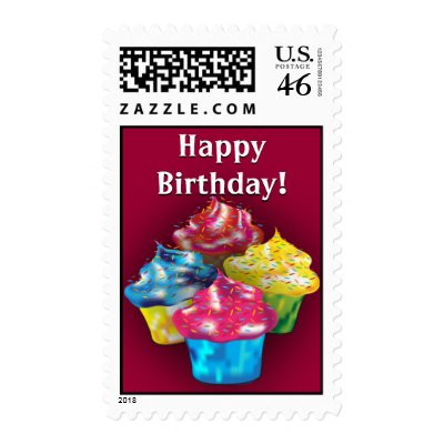 Birthday Cupcakes Stamp by FredzCards