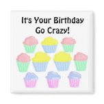 Birthday Cupcakes with Funny Saying Magnets