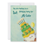 Birthday Cute Cake Party Invitation