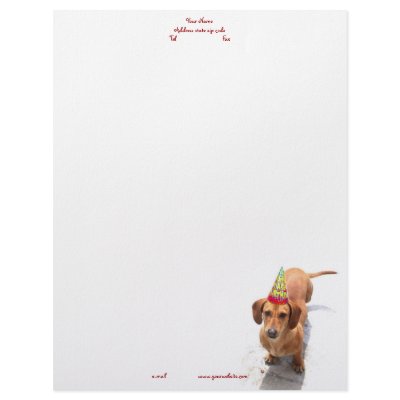 Birthday Dachshund Letterhead by ritmoboxer
