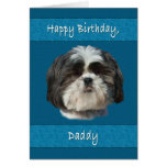 Birthday, Daddy , Shih Tzu Dog Cards