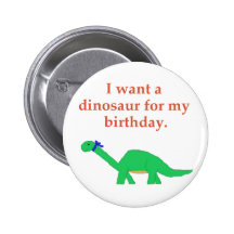 Birthday Dinosaur pin