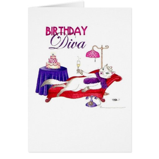 Birthday Diva Birthday Card Zazzle