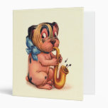 Birthday Dog with Saxophone Binder