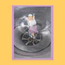 Birthday fairy cartoon postcard. by graphicdoodles Birthday fairy cartoon postcard.