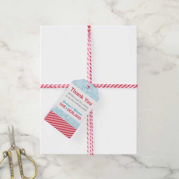 Birthday Favor Tags | Winter ONEderland Party Pack Of Gift Tags-2