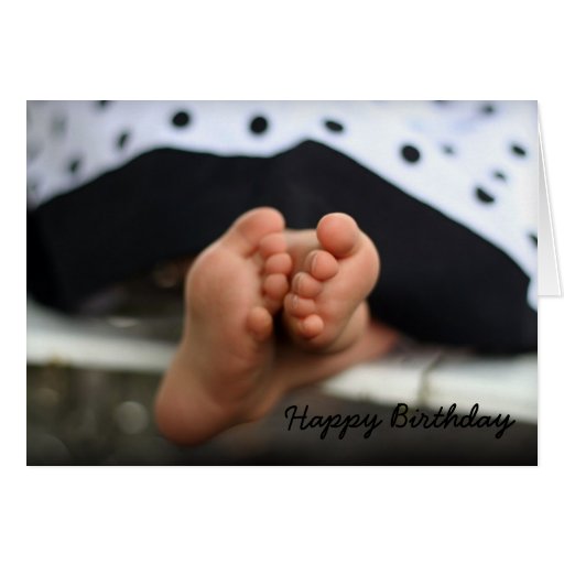 Birthday feet, Happy Birthday Stationery Note Card Zazzle