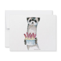 Birthday Ferret Custom Announcements