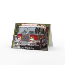 Birthday Fire Engine Card
