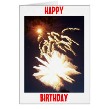 Birthday Fireworks Greeting Card