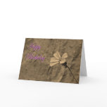Birthday Flower and Stone in Sepia Greeting Cards