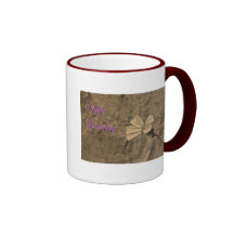Birthday Flower and Stone in Sepia Mug