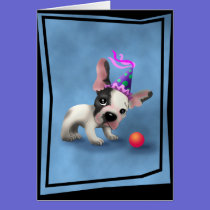 Birthday French Bulldog cards