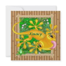 Birthday Gecko Invitations kids invitation.