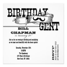 Birthday Gent Personalized Announcement