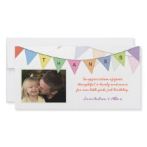 Birthday Gift Thank You Banner Glossy Photocard Photo Card Template