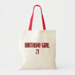 Birthday Girl 21 Canvas Bag