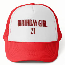 Birthday Girl 21 Hat