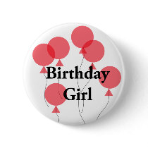 Birthday Girl Badge Pins