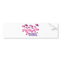 Birthday Girl Balloons bumper stickers