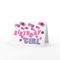 Birthday Girl Balloons cards