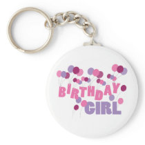 Birthday Girl Balloons keychains