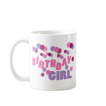 Birthday Girl Balloons mugs