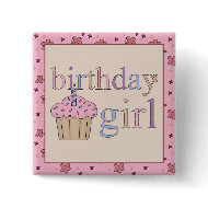 Birthday Girl Button button