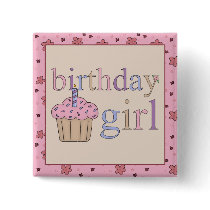 Birthday Girl Button