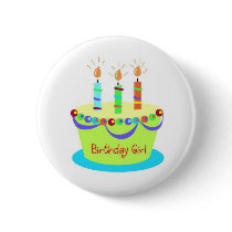 Birthday Girl Button