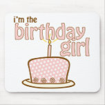 Birthday Girl Cake T-shirt Mousepad