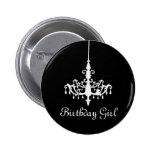 Birthday Girl Chandelier Button