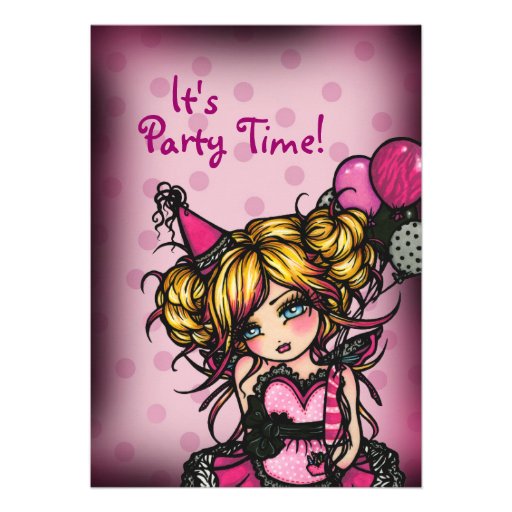 Birthday Girl Fairy Princess Custom Invitations