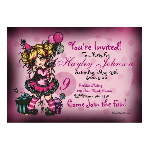 Birthday Girl Fairy Princess Custom Invitations