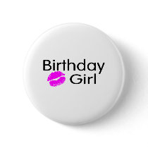 Birthday Girl Kiss buttons