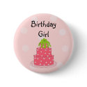 Birthday Girl - Pink Cake buttons