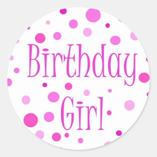 birthday girl sticker Zazzle
