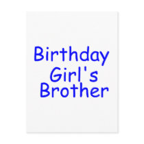 Birthday Girl's Brother postcards by CelebrationZazzle Birthday Girl's Brother postcards